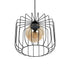 GLOBOSTAR® FLAMIA 201-0099 Vintage Κρεμαστό Φωτιστικό Οροφής με Ντουί 1 x E27 AC 220-240V IP20 - Μαύρο & Μελί - Μ31 x Π31 x Υ29cm