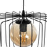 GLOBOSTAR® FLAMIA 201-0099 Vintage Κρεμαστό Φωτιστικό Οροφής με Ντουί 1 x E27 AC 220-240V IP20 - Μαύρο & Μελί - Μ31 x Π31 x Υ29cm