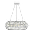 GLOBOSTAR® RAZIA 201-0101 Vintage Κρεμαστό Φωτιστικό Οροφής με Ντουί 3 x E27 AC 220-240V IP20 - Ασημί & Διάφανο - Μ60 x Π30 x Υ25cm