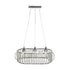 GLOBOSTAR® RAZIA 201-0101 Vintage Κρεμαστό Φωτιστικό Οροφής με Ντουί 3 x E27 AC 220-240V IP20 - Ασημί & Διάφανο - Μ60 x Π30 x Υ25cm