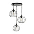 GLOBOSTAR® FLAMIA 201-0109 Vintage Κρεμαστό Φωτιστικό Οροφής με Ντουί 3 x E27 AC 220-240V IP20 - Μαύρο - Μ44 x Π44 x Υ66cm