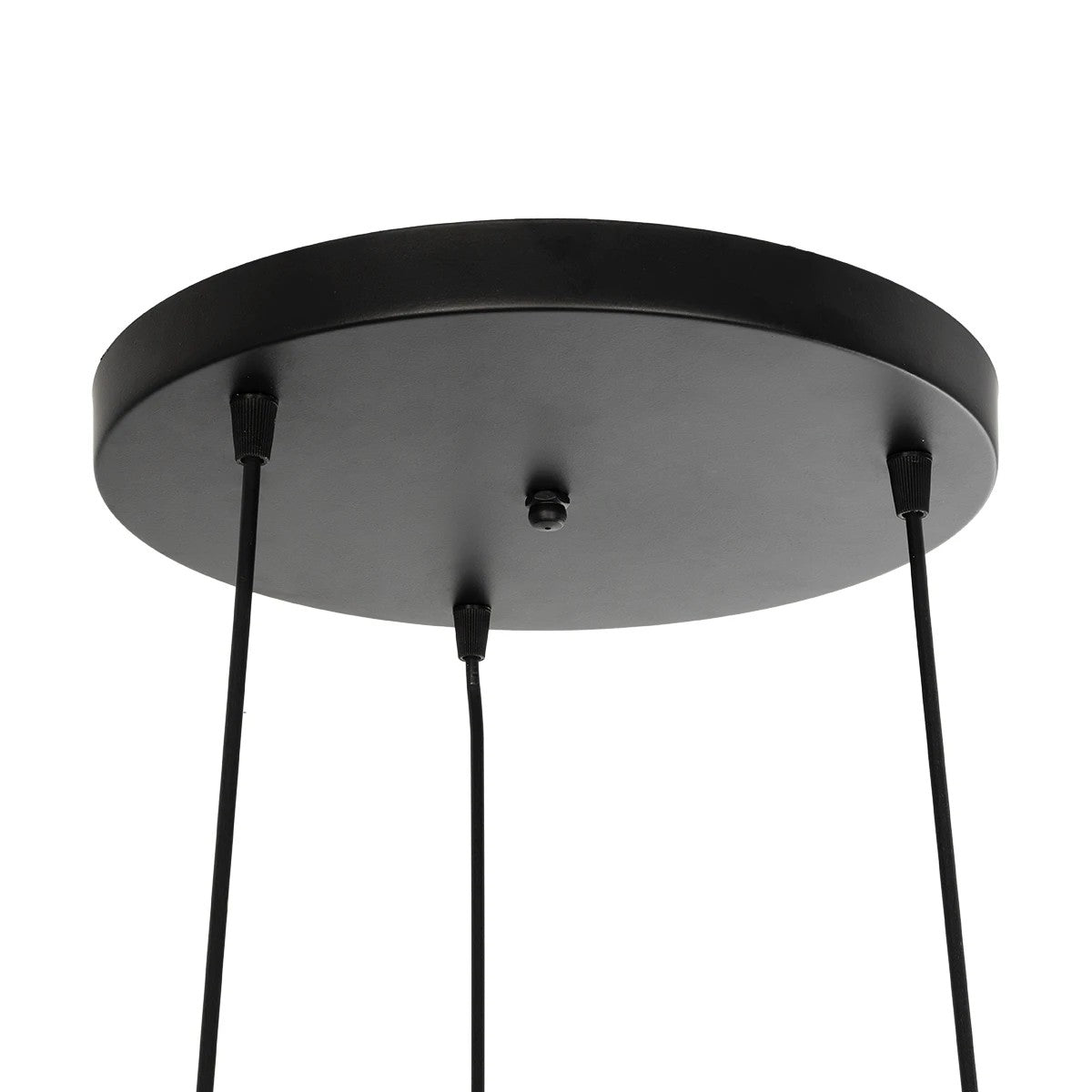 GLOBOSTAR® FLAMIA 201-0109 Vintage Κρεμαστό Φωτιστικό Οροφής με Ντουί 3 x E27 AC 220-240V IP20 - Μαύρο - Μ44 x Π44 x Υ66cm