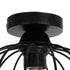 GLOBOSTAR® BITUIN 201-0116 Μοντέρνο Φωτιστικό Οροφής με Ντουί 1 x E27 AC 220-240V IP20 - Μαύρο - Μ21 x Π21 x Υ18cm - ledmania.gr