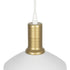 GLOBOSTAR® NETO 201-0129 Μοντέρνο Κρεμαστό Φωτιστικό Οροφής με Ντουί 1 x E27 AC 220-240V IP20 - Χρυσό & Λευκό - Μ18 x Π18 x Υ70cm