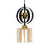 GLOBOSTAR® ZENIA 201-0134 Vintage Κρεμαστό Φωτιστικό Οροφής με Ντουί 1 x E27 AC 220-240V IP20 - Μαύρο - Μ16 x Π16 x Υ70cm