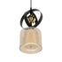 GLOBOSTAR® ZENIA 201-0134 Vintage Κρεμαστό Φωτιστικό Οροφής με Ντουί 1 x E27 AC 220-240V IP20 - Μαύρο - Μ16 x Π16 x Υ70cm