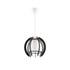 GloboStar® VIVIDUS 202-0028 Μοντέρνο Κρεμαστό Φωτιστικό Ανάρτηση Μονόφωτο 1 x E27 IP20 Μαύρο & Διάφανο Πλαστικό - Μ30 x Π30 x Υ70cm - ledmania.gr