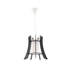 GloboStar® VIVIDUS 202-0029 Μοντέρνο Κρεμαστό Φωτιστικό Ανάρτηση Μονόφωτο 1 x E27 IP20 Μαύρο & Διάφανο Πλαστικό - Μ30 x Π30 x Υ70cm - ledmania.gr