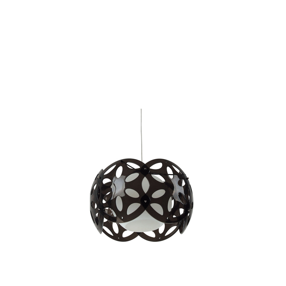 GloboStar® DOMINIC 202-0031 Μοντέρνο Κρεμαστό Φωτιστικό Καπέλο Μονόφωτο 1 x E27 IP20 Μαύρο Πλαστικό - Μ30 x Π30 x Υ70cm - ledmania.gr