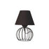 GloboStar® SHAPE 202-0057 Μοντέρνο Eπιτραπέζιο Φωτιστικό Μονόφωτο 1 x E27 IP20 Μαύρο Μέταλλο με Μαύρο Ύφασμα - Μ40 x Π40 x Υ27cm - ledmania.gr