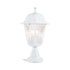 GloboStar® SOLME 203-0220 Vintage Επιδαπέδιο Φωτιστικό Φαναράκι Μονόφωτο 1 x E27 IP44 Λευκό Πλαστικό Σώμα - Μ15 x Π15 x Υ38cm - ledmania.gr