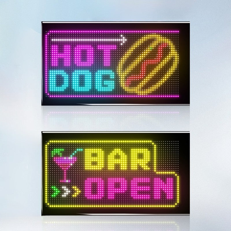 GLOBOSTAR® MATRIX GLB-106-0007 Κυλιόμενη Ψηφιακή Επιγραφή / Κορνίζα 33x20cm P4.5 64x32 Pixel LED 10W AC 220-240V Αδιάβροχο IP65 Πολύχρωμο RGB - Bluetooth Control μέσω iPIXEL APP - Μ33 x Π0.4 x Υ20cm - 2 Χρόνια Εγγύηση