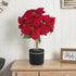 GloboStar® Artificial Garden CHRISTMASS FLOWER EUPHORBIA 20365 Τεχνητό Διακοσμητικό Χριστουγεννιάτικο Λουλούδι Αλεξανδρινό Υ49cm - ledmania.gr