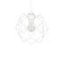 GLOBOSTAR® VORTEX 203-0001 Μοντέρνο Κρεμαστό Φωτιστικό Οροφής με Ντουί 1 x E27 AC 220-240V IP20 - Λευκό - Μ23.5 x Π23.5 x Υ20cm - ledmania.gr