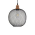 GLOBOSTAR® WIRE 203-0004 Μοντέρνο Κρεμαστό Φωτιστικό Οροφής με Ντουί 1 x E27 AC 220-240V IP20 - Μαύρο & Χάλκινο - Μ25 x Π25 x Υ30cm - ledmania.gr