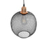 GLOBOSTAR® WIRE 203-0004 Μοντέρνο Κρεμαστό Φωτιστικό Οροφής με Ντουί 1 x E27 AC 220-240V IP20 - Μαύρο & Χάλκινο - Μ25 x Π25 x Υ30cm - ledmania.gr