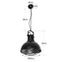 GLOBOSTAR® SIERRA 203-0011 Vintage Κρεμαστό Φωτιστικό Οροφής με Ντουί 1 x E27 AC 220-240V IP20 - Μαύρο & Χρυσό - Μ30 x Π30 x Υ40cm - ledmania.gr