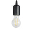 GLOBOSTAR® XYLO 203-0014 Μοντέρνο Φωτιστικό Τοίχου - Απλίκα με Ντουί 1 x E27 AC 220-240V IP20 - Μαύρο & Μπεζ - Μ18 x Π18 x Υ19cm