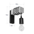 GLOBOSTAR® XYLO 203-0014 Μοντέρνο Φωτιστικό Τοίχου - Απλίκα με Ντουί 1 x E27 AC 220-240V IP20 - Μαύρο & Μπεζ - Μ18 x Π18 x Υ19cm