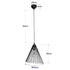 GLOBOSTAR® ARCWIRE LE-203-0015 Μοντέρνο Κρεμαστό Φωτιστικό Οροφής με Ντουί 1 x E27 AC 220-240V IP20 - Μαύρο - Μ25 x Π25 x Υ30cm