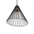GLOBOSTAR® ARCWIRE LE-203-0015 Μοντέρνο Κρεμαστό Φωτιστικό Οροφής με Ντουί 1 x E27 AC 220-240V IP20 - Μαύρο - Μ25 x Π25 x Υ30cm