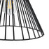 GLOBOSTAR® ARCWIRE LE-203-0015 Μοντέρνο Κρεμαστό Φωτιστικό Οροφής με Ντουί 1 x E27 AC 220-240V IP20 - Μαύρο - Μ25 x Π25 x Υ30cm