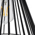 GLOBOSTAR® ARCWIRE LE-203-0015 Μοντέρνο Κρεμαστό Φωτιστικό Οροφής με Ντουί 1 x E27 AC 220-240V IP20 - Μαύρο - Μ25 x Π25 x Υ30cm
