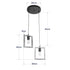 GLOBOSTAR® EDISON 203-0021 Vintage Κρεμαστό Φωτιστικό Οροφής με Ντουί 2 x E27 AC 220-240V IP20 - Μπεζ & Μαύρο - Μ40 x Π20 x Υ45cm - ledmania.gr