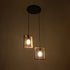 GLOBOSTAR® EDISON 203-0021 Vintage Κρεμαστό Φωτιστικό Οροφής με Ντουί 2 x E27 AC 220-240V IP20 - Μπεζ & Μαύρο - Μ40 x Π20 x Υ45cm - ledmania.gr