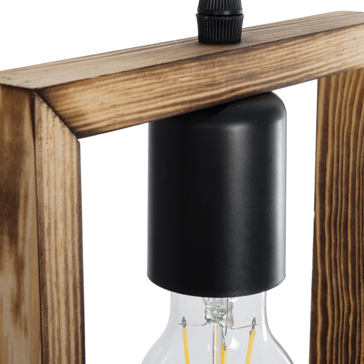 GLOBOSTAR® EDISON 203-0021 Vintage Κρεμαστό Φωτιστικό Οροφής με Ντουί 2 x E27 AC 220-240V IP20 - Μπεζ & Μαύρο - Μ40 x Π20 x Υ45cm - ledmania.gr