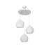 GloboStar® YASAM 203-0023 Vintage Κρεμαστό Φωτιστικό Σχοινί Τρίφωτο 3 x E27 IP20 Λευκό Σχοινί - Μ35 x Π35 x Υ80cm - ledmania.gr