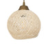 GloboStar® YASAM 203-0024 Vintage Κρεμαστό Φωτιστικό Πλέγμα Τρίφωτο 3 x E27 IP20 Μπεζ Ρατάν - Μ42 x Π42 x Υ54cm - ledmania.gr