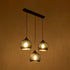 GLOBOSTAR® YASAM 203-0026 Vintage Κρεμαστό Φωτιστικό Οροφής με Ντουί 3 x E27 AC 220-240V IP20 - Μαύρο - Μ45 x Π18 x Υ30cm - ledmania.gr