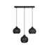 GLOBOSTAR® YASAM 203-0026 Vintage Κρεμαστό Φωτιστικό Οροφής με Ντουί 3 x E27 AC 220-240V IP20 - Μαύρο - Μ45 x Π18 x Υ30cm - ledmania.gr