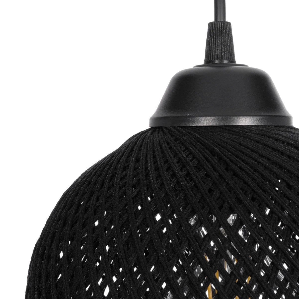 GLOBOSTAR® YASAM 203-0026 Vintage Κρεμαστό Φωτιστικό Οροφής με Ντουί 3 x E27 AC 220-240V IP20 - Μαύρο - Μ45 x Π18 x Υ30cm - ledmania.gr