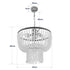 GLOBOSTAR® CRYSTAL 203-0028 Κλασικό Κρεμαστό Φωτιστικό Οροφής με Ντουί 3 x E27 AC 220-240V IP20 - Χρυσό & Διάφανο - Μ41 x Π41 x Υ40cm - ledmania.gr