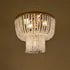GLOBOSTAR® CRYSTAL 203-0028 Κλασικό Κρεμαστό Φωτιστικό Οροφής με Ντουί 3 x E27 AC 220-240V IP20 - Χρυσό & Διάφανο - Μ41 x Π41 x Υ40cm - ledmania.gr