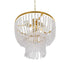GLOBOSTAR® CRYSTAL 203-0028 Κλασικό Κρεμαστό Φωτιστικό Οροφής με Ντουί 3 x E27 AC 220-240V IP20 - Χρυσό & Διάφανο - Μ41 x Π41 x Υ40cm - ledmania.gr
