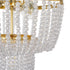 GLOBOSTAR® CRYSTAL 203-0028 Κλασικό Κρεμαστό Φωτιστικό Οροφής με Ντουί 3 x E27 AC 220-240V IP20 - Χρυσό & Διάφανο - Μ41 x Π41 x Υ40cm - ledmania.gr