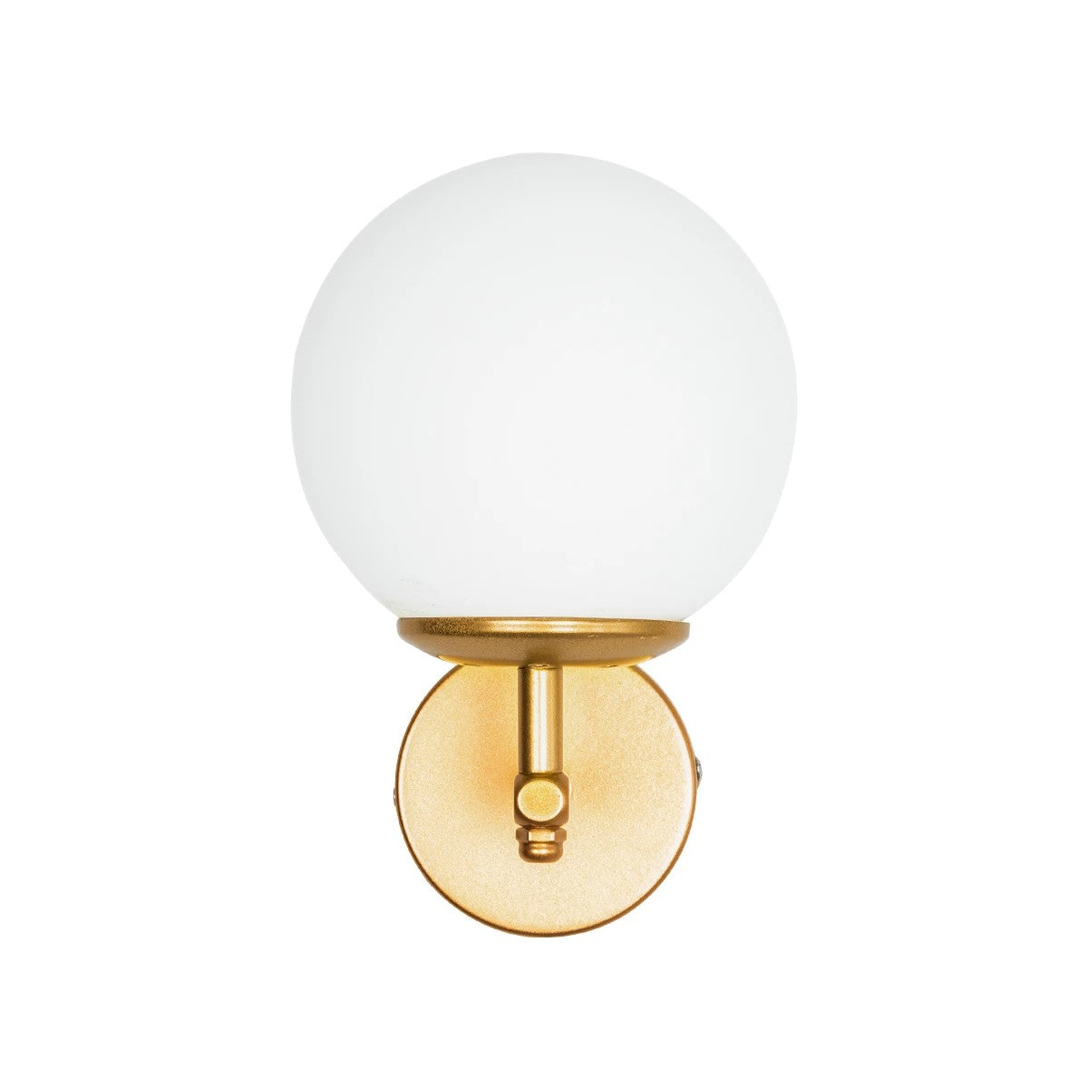 GLOBOSTAR® DALPH 203-0029 Vintage Φωτιστικό Τοίχου - Απλίκα με Ντουί 1 x E27 AC 220-240V IP20 - Χρυσό & Λευκό - M18 x Π15 x Υ23cm