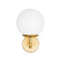 GLOBOSTAR® DALPH 203-0029 Vintage Φωτιστικό Τοίχου - Απλίκα με Ντουί 1 x E27 AC 220-240V IP20 - Χρυσό & Λευκό - M18 x Π15 x Υ23cm