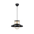 GloboStar® BILLA 203-0042 Vintage Κρεμαστό Φωτιστικό Καμπάνα Μονόφωτο 1 x E27 IP20 Μαύρο με Χρυσό Μέταλλο - M30.5 x Π30.5 x Υ70cm - ledmania.gr
