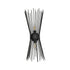 GLOBOSTAR® HORN 203-0043 Vintage Φωτιστικό Τοίχου - Απλίκα με Ντουί 2 x E14 AC 220-240V IP20 - Μαύρο - Μ14 x Π17 x Υ44.5cm - ledmania.gr