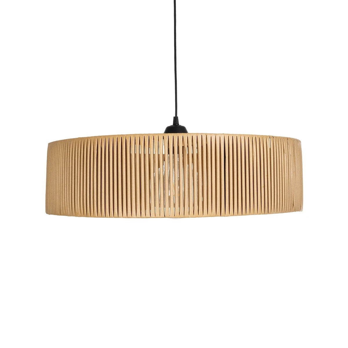 GLOBOSTAR® KYCLOS 203-0044 Boho Κρεμαστό Φωτιστικό Οροφής με Ντουί 1 x E27 AC 220-240V IP20 - Μπεζ - M55 x Π55 x Υ20cm
