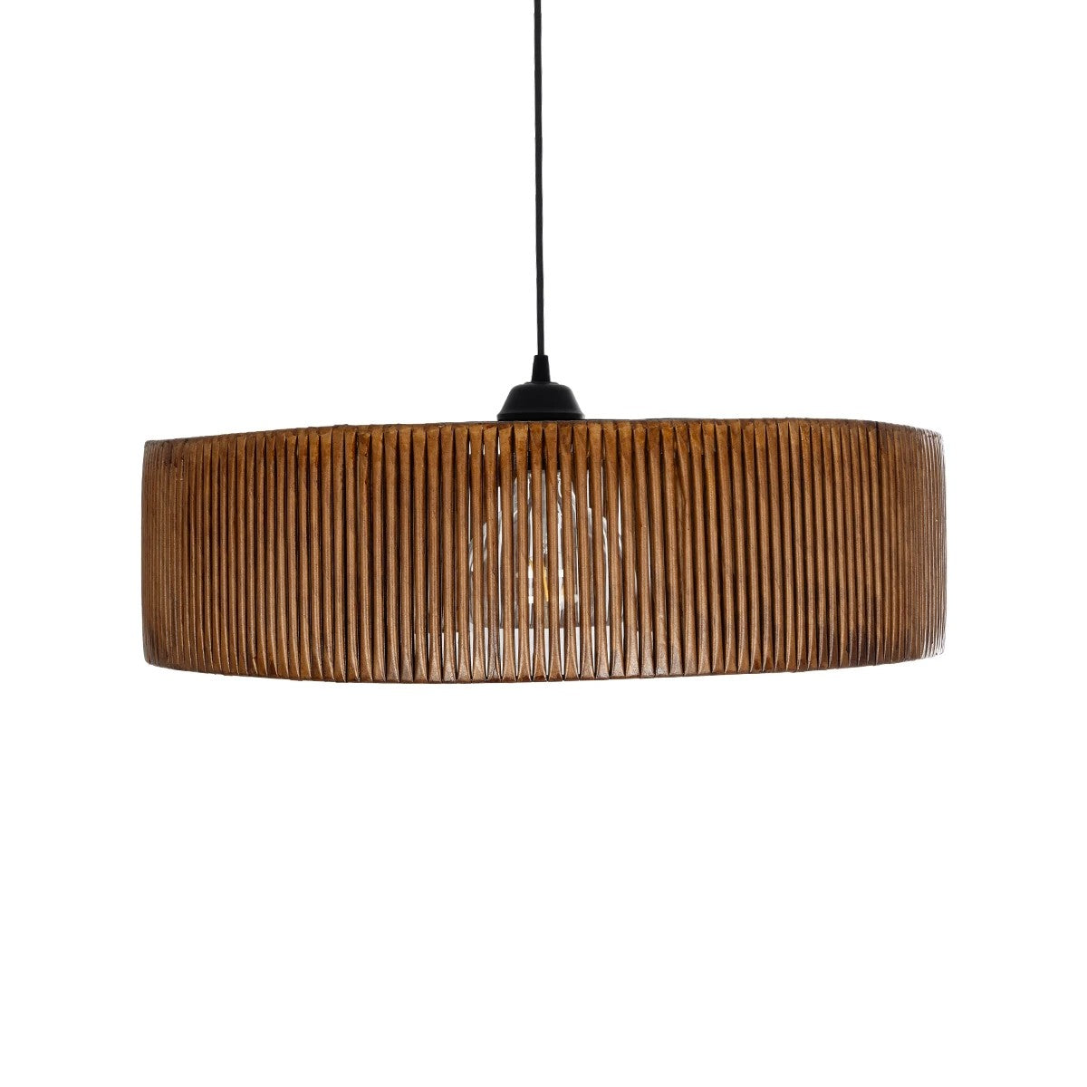 GLOBOSTAR® KYCLOS 203-0045 Boho Κρεμαστό Φωτιστικό Οροφής με Ντουί 1 x E27 AC 220-240V IP20 - Καφέ - M55 x Π55 x Υ20cm - ledmania.gr