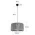 GloboStar® KYCLOS 203-0048 Boho Κρεμαστό Φωτιστικό Καπέλο Μονόφωτο 1 x E27 IP20 Μαύρο Rattan - M40 x Π40 x Υ25.5cm - ledmania.gr