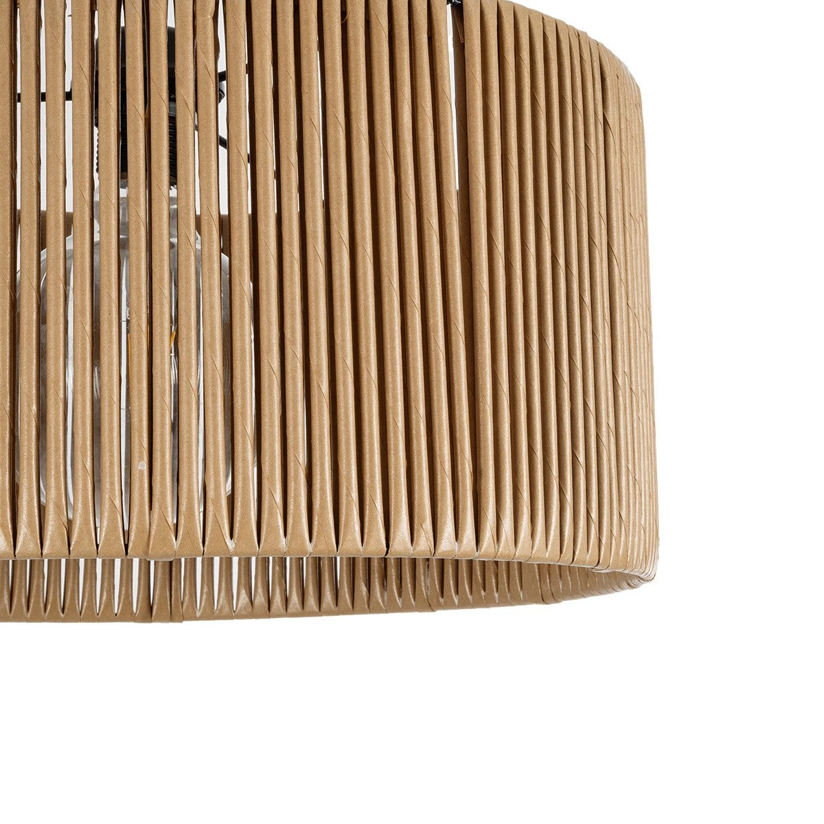 GLOBOSTAR® KYCLOS 203-0049 Boho Κρεμαστό Φωτιστικό Οροφής με Ντουί 1 x E27 AC 220-240V IP20 - Μπεζ - M40 x Π40 x Υ25.5cm - ledmania.gr