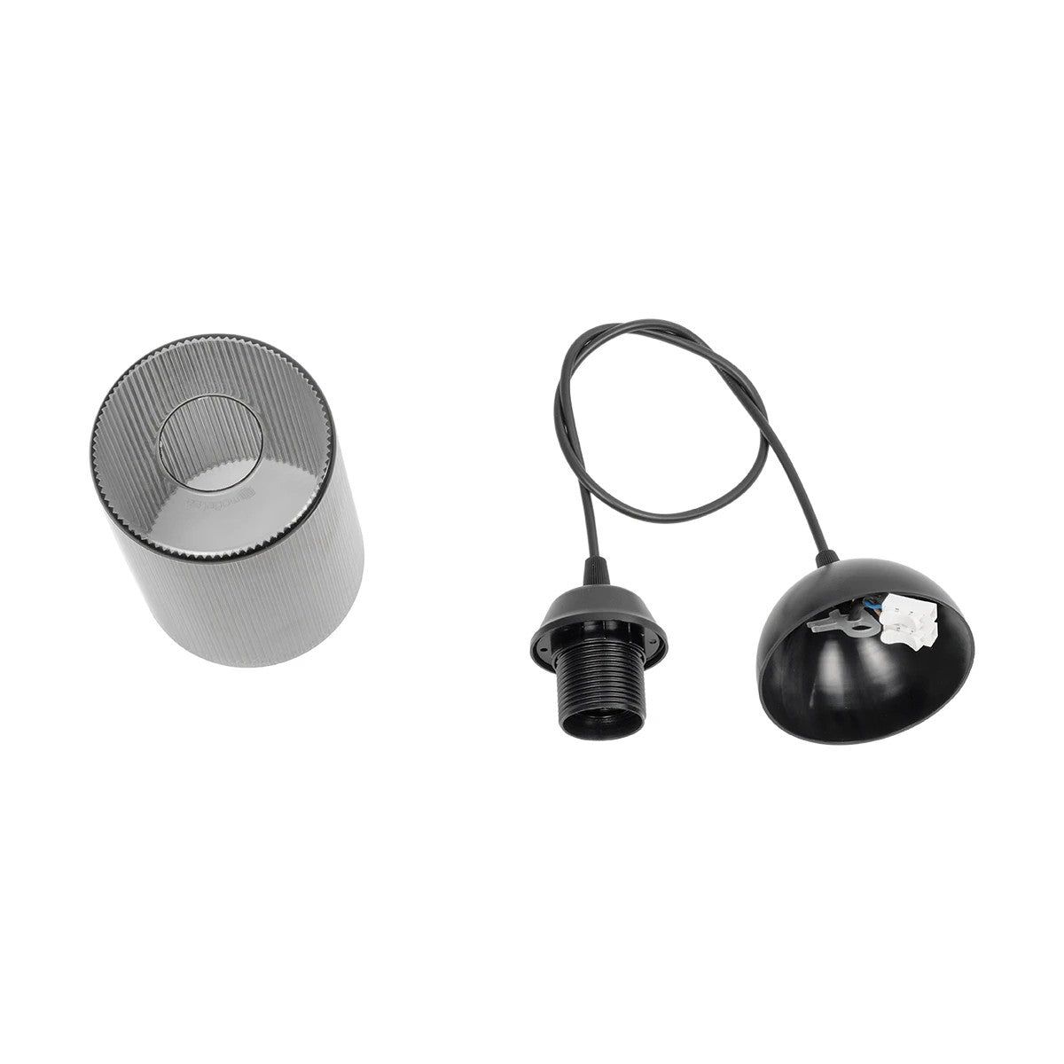 GloboStar® TORUS 203-0063 Μοντέρνο Κρεμαστό Φωτιστικό Καμπάνα Μονόφωτο 1 x E27 IP20 Μαύρο Πλαστικό - Μ10.5 x Π10.5 x Υ18.5cm - ledmania.gr