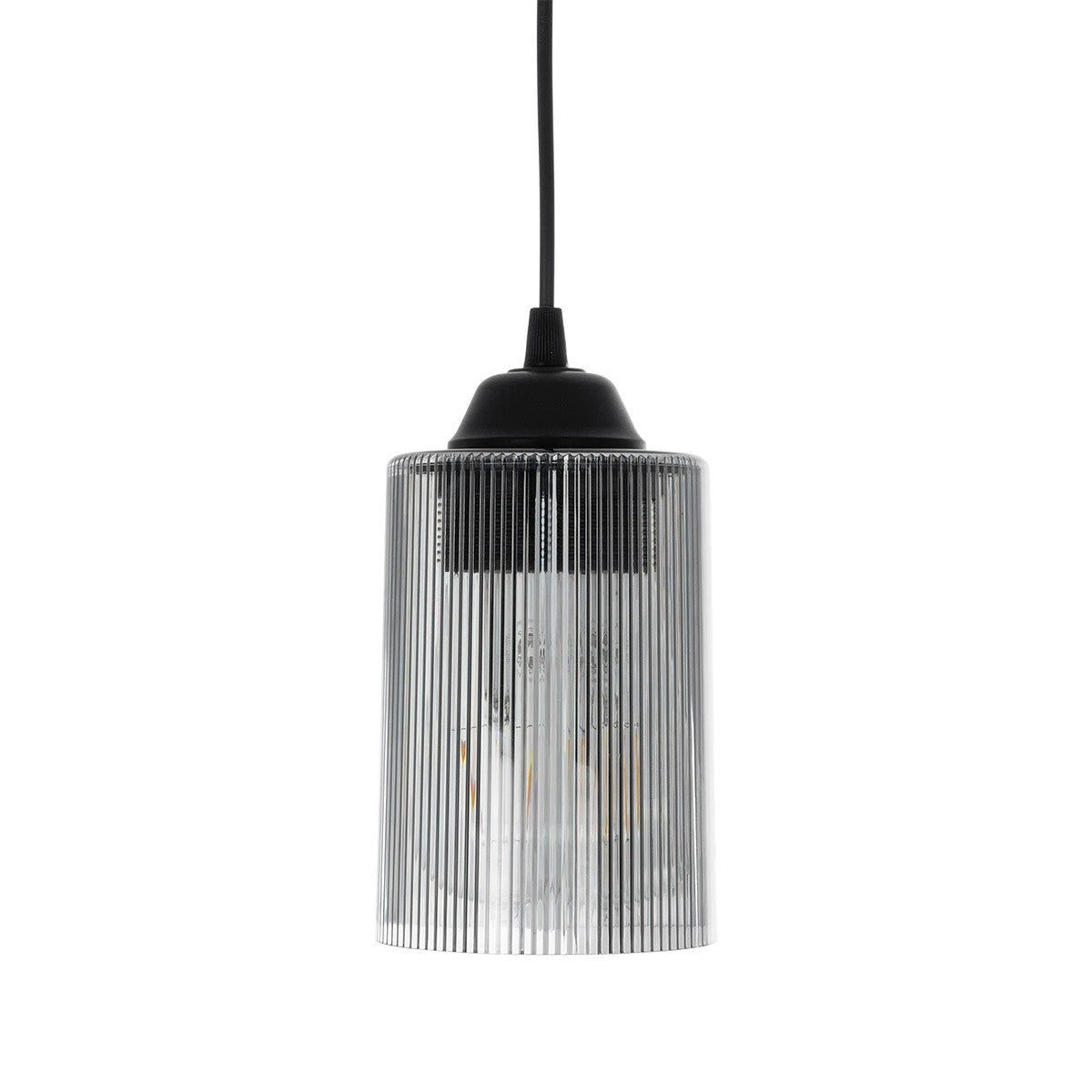 GloboStar® TORUS 203-0063 Μοντέρνο Κρεμαστό Φωτιστικό Καμπάνα Μονόφωτο 1 x E27 IP20 Μαύρο Πλαστικό - Μ10.5 x Π10.5 x Υ18.5cm - ledmania.gr