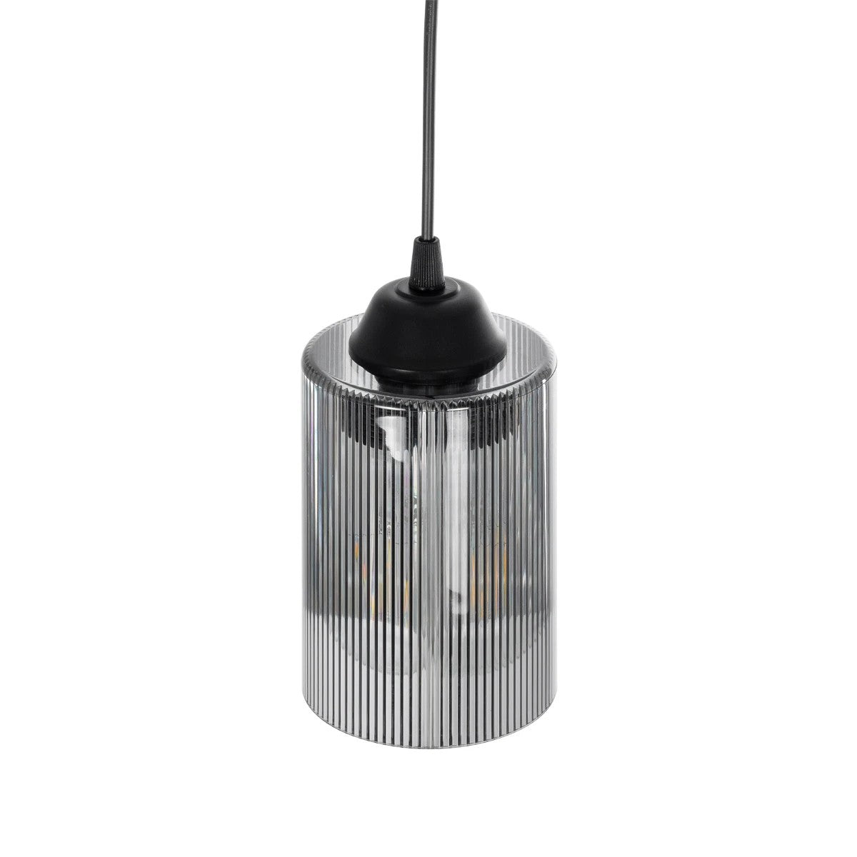 GloboStar® TORUS 203-0063 Μοντέρνο Κρεμαστό Φωτιστικό Καμπάνα Μονόφωτο 1 x E27 IP20 Μαύρο Πλαστικό - Μ10.5 x Π10.5 x Υ18.5cm - ledmania.gr